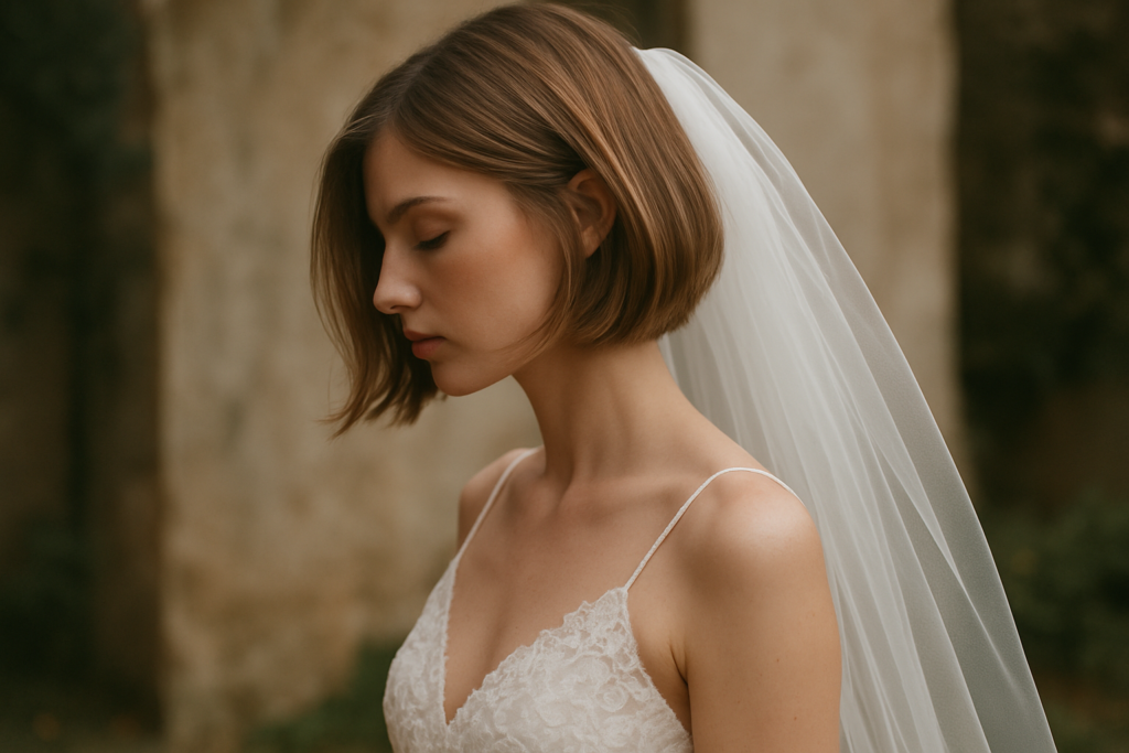 Coiffure mariage carré plongeant : les plus belles idées pour une mariée moderne et élégante