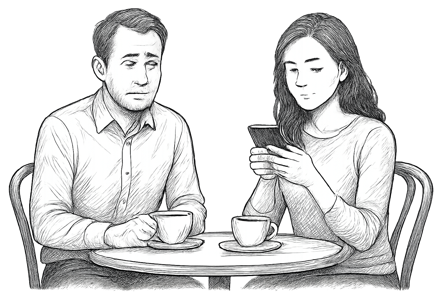 homme timide amoureux distant