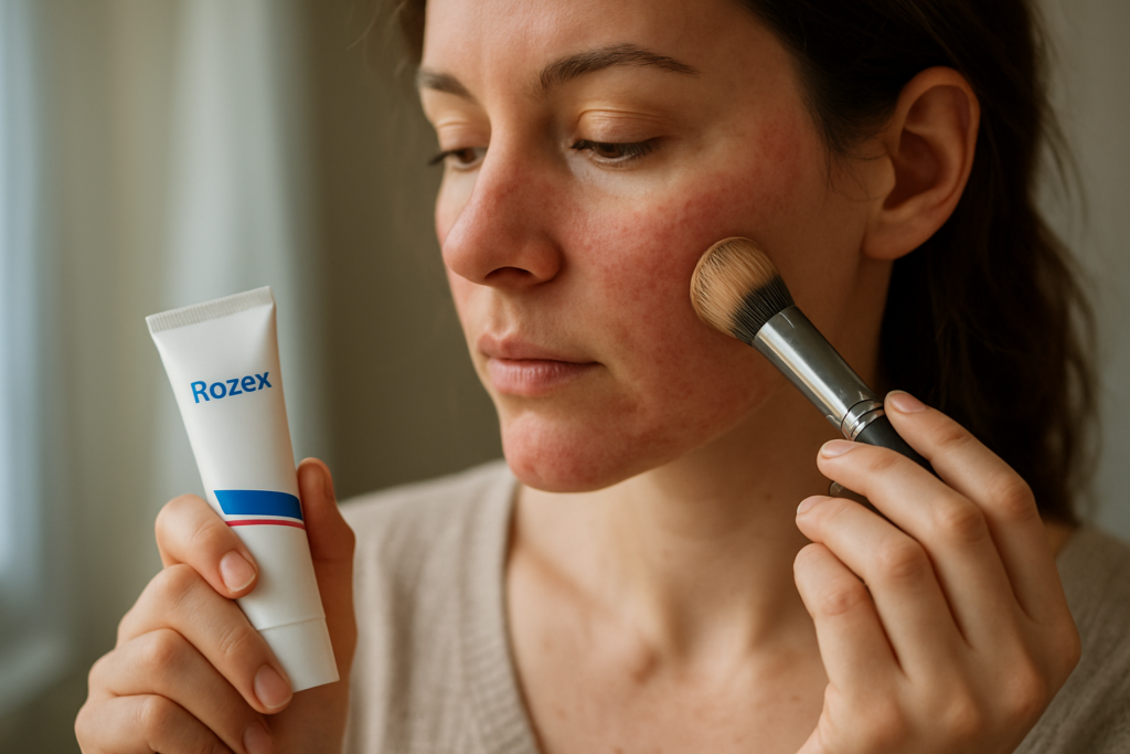 Rozex et maquillage : comment concilier votre traitement contre la rosacée avec une routine makeup adaptée