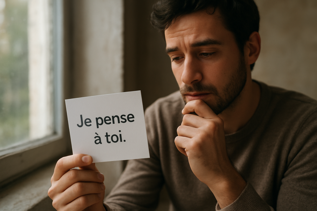 Un homme qui dit je pense à toi en français : amour, amitié ou simple attention ?