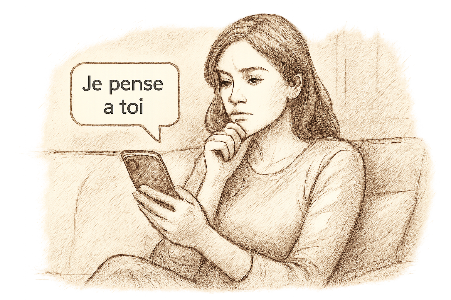 un homme qui dit je pense à toi